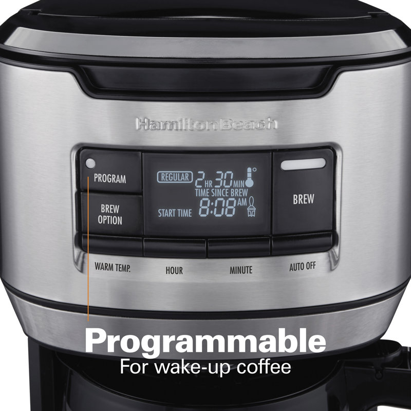 Hamilton Beach® Programmable FrontFill Coffee Maker 14 Cup Glass